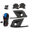 Left And Right Front Fog Lights Assembly For Honda Civic 2022 2023 Led Driving Lamps With Wiring Harness Covers Model 