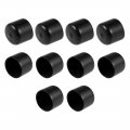 10pcs Rubber End Caps 25mm 1-inch Id Vinyl Round Cap Cover Screw Thread Protectors Black 