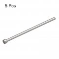 Uxcell Straight Ejector Pins 6 5mm 1 4 Dia5mn Steel Round Tip Punch 150mm 6 Long For Mechanical Maintenance 5pcs