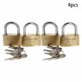 Mromax Brass Keyed Different Padlock 1 18 Wide Brushed Finish Key Lock With 0 71 Long Harden Shackle For Drawer Door Cabinet