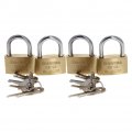 Mromax Brass Keyed Different Padlock 1 18 Wide Brushed Finish Key Lock With 0 71 Long Harden Shackle For Drawer Door Cabinet