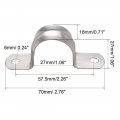 Uxcell 27mm 1 Rigid Pipe Strap 2 Holes 304 Stainless Steel Tension Tube Clip Clamp 20pcs