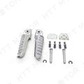 Rear Foot Pegs Footrest For Kawasaki Zx6r Zx10r Zx-6r Zx-10r Polished Silver B00ywcn9fk 