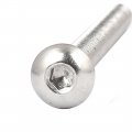 Uxcell M5 X 60mm Full Thread Button Head Socket Cap Screw Silver Tone 15 Pcs