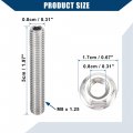 Hihaha Stainless Steel Exhaust Manifold Bolt Stud Hardware For Ford 4 6 5 Liter V8 2 Manifolds Front Durable 16 Pcs