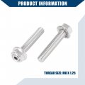 Hihaha Stainless Steel Exhaust Manifold Bolt Stud Hardware For Ford 4 6 5 Liter V8 2 Manifolds Front Durable 16 Pcs