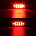 Partsam 2pcs 6 Inch Oval Red Led Trailer Tail Lights 10 Diodes Clear Lens Stop Brake Turn Grommet And Pigtails Waterproof 12v