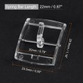 Uxcell Watch Strap Clasp Replacement Plastic Buckle For 20mm Width Bands Transparent 2 Pcs