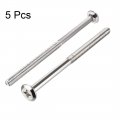 Uxcell M6x100mm Phillips Head Screws Furniture Bolts 58mm Thread Length 5pcs