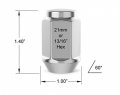 Stancemagic 23pcs Chrome 1 2x20 Bulge Closed End Lug Nuts Cone Seat 4 Inch Length 13 16 21mm Hex Compatible With Jeep Wrangler