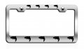 Trout Logo Chrome Steel License Plate Frame Tag Holder 