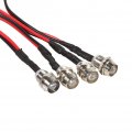 4 Pcs Led Indicator Pilot Dash Light 12v 8mm Aluminums For Speedometer Odometer Tachometer Color White Light Alarm 194sockets
