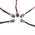 4 Pcs Led Indicator Pilot Dash Light 12v 8mm Aluminums For Speedometer Odometer Tachometer Color White Light Alarm 194sockets