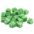 20 Pcs 3 5mm Pitch 2pin Pcb Mount Screw Terminal Block Connector Green 