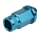 Auto Dynasty M12 X 1 25 Open End Wheel Lug Nuts With Deep Drive Extension Aluminum Alloy Light Blue 20-piece
