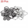 X Autohaux 20pcs Silver Tone Titanium D Shape Tie Down Anchors Lashing Rings For Car Truck Trailer Cargo Rv Boats