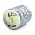 Guess What Pug Butt Tire Rim Wheel Aluminum Valve Stem Caps