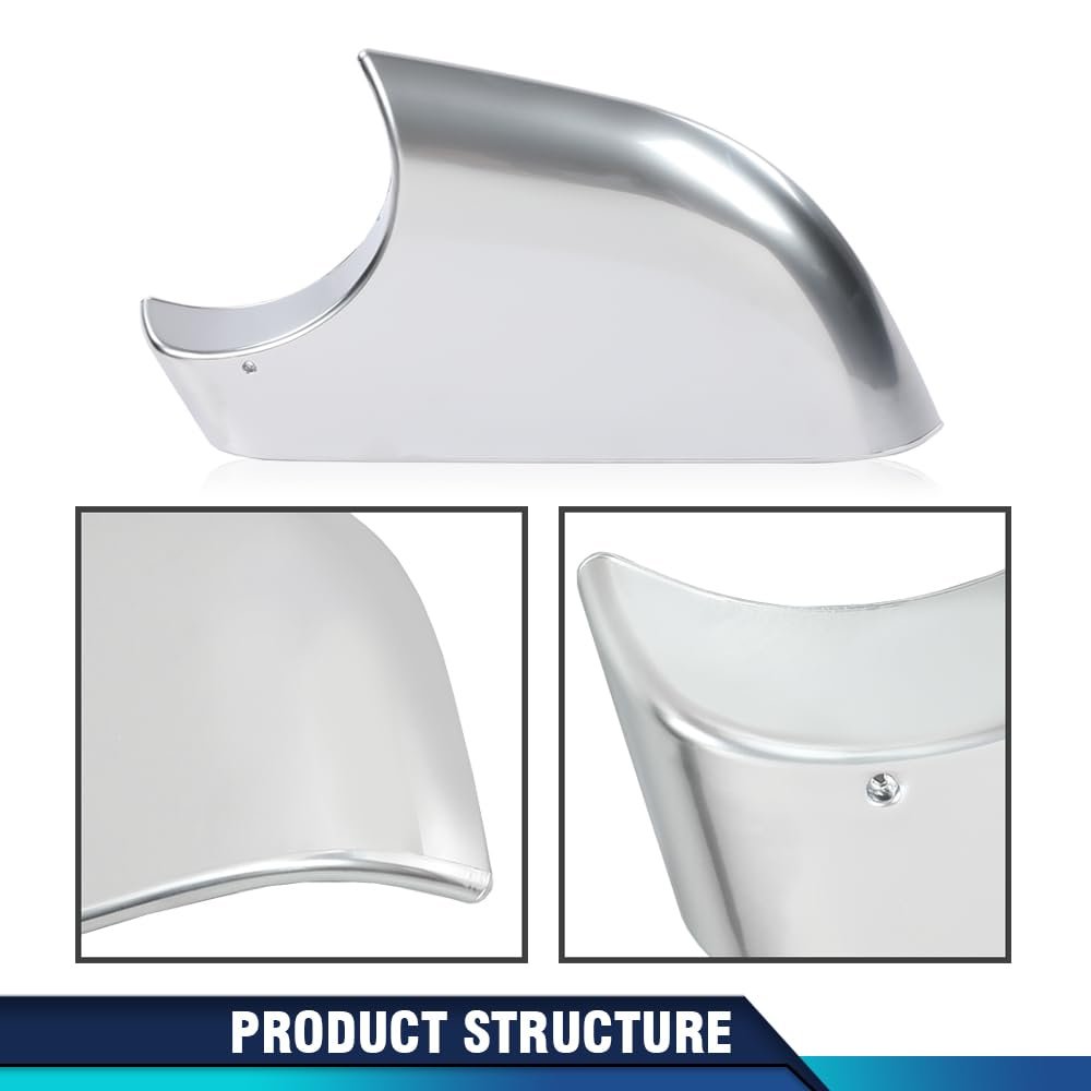 Left Side Wing Door Mirror Cover Holder Lower Chrome For Tesla Model 3 2017 2022 Part Number 22873005 Silver Abs Material