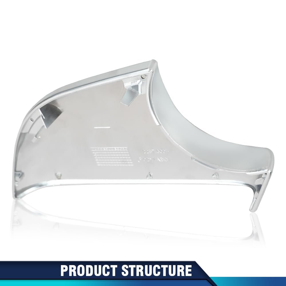 Left Side Wing Door Mirror Cover Holder Lower Chrome For Tesla Model 3 2017 2022 Part Number 22873005 Silver Abs Material