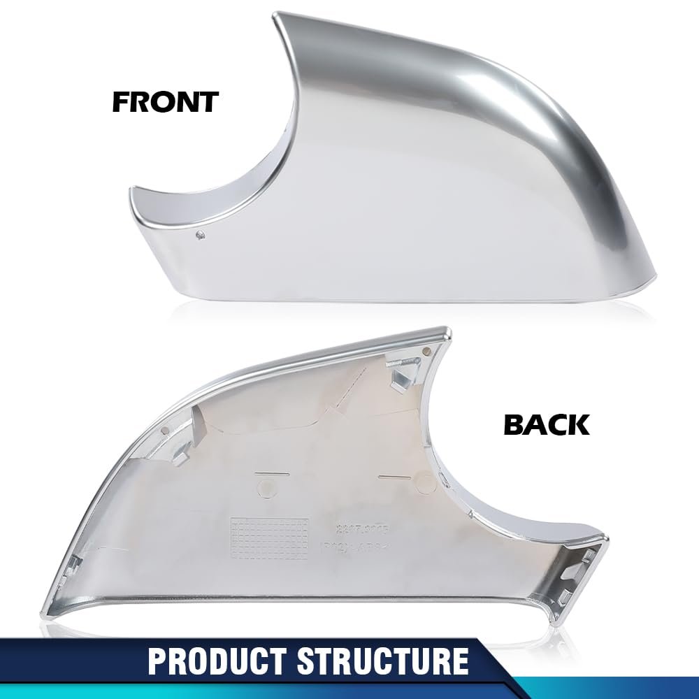 Left Side Wing Door Mirror Cover Holder Lower Chrome For Tesla Model 3 2017 2022 Part Number 22873005 Silver Abs Material