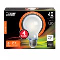 Feit Electric Led A19 Medium Base Light Bulb 40w Equivalent 15 Year Life 450 Lumen 2700k Soft White Dimmable 4-pack