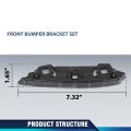 Front Bumper Bracket Set For Ford Escape 2020 2021 2022 2023 2024 Fo1042162 Fo1043162 Lj6z17c947a Lj6z17c946a Black Asa