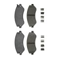 Front Disc Brake Pads For Chrysler Town And Country 2003 2004 2005 2006 2007 Ceramic Low Dust Gold Series With Shims Wear 