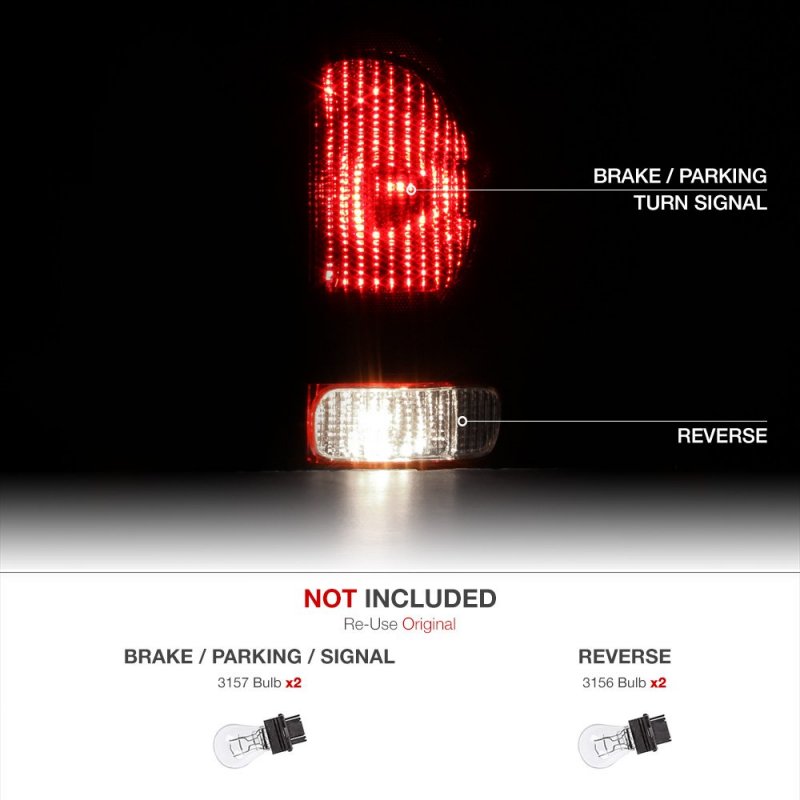 Smoke Red Lens Oe-style Tail Light Lamp Assembly For 1997-2003 Ford F150 1999-2007 F250 F350 Superduty Pickup Truck Driver