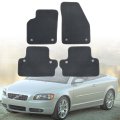 Floor Mats Carpet For Volvo C70 2006 2013 4 Piece Set Front And Rear Interior Black Velour Plastic Direct Replacement 