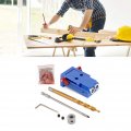 Tiuimk Mini Pocket Hole Drill Dowel Jig With Step Drilling Bit Woodworking Tool Kit