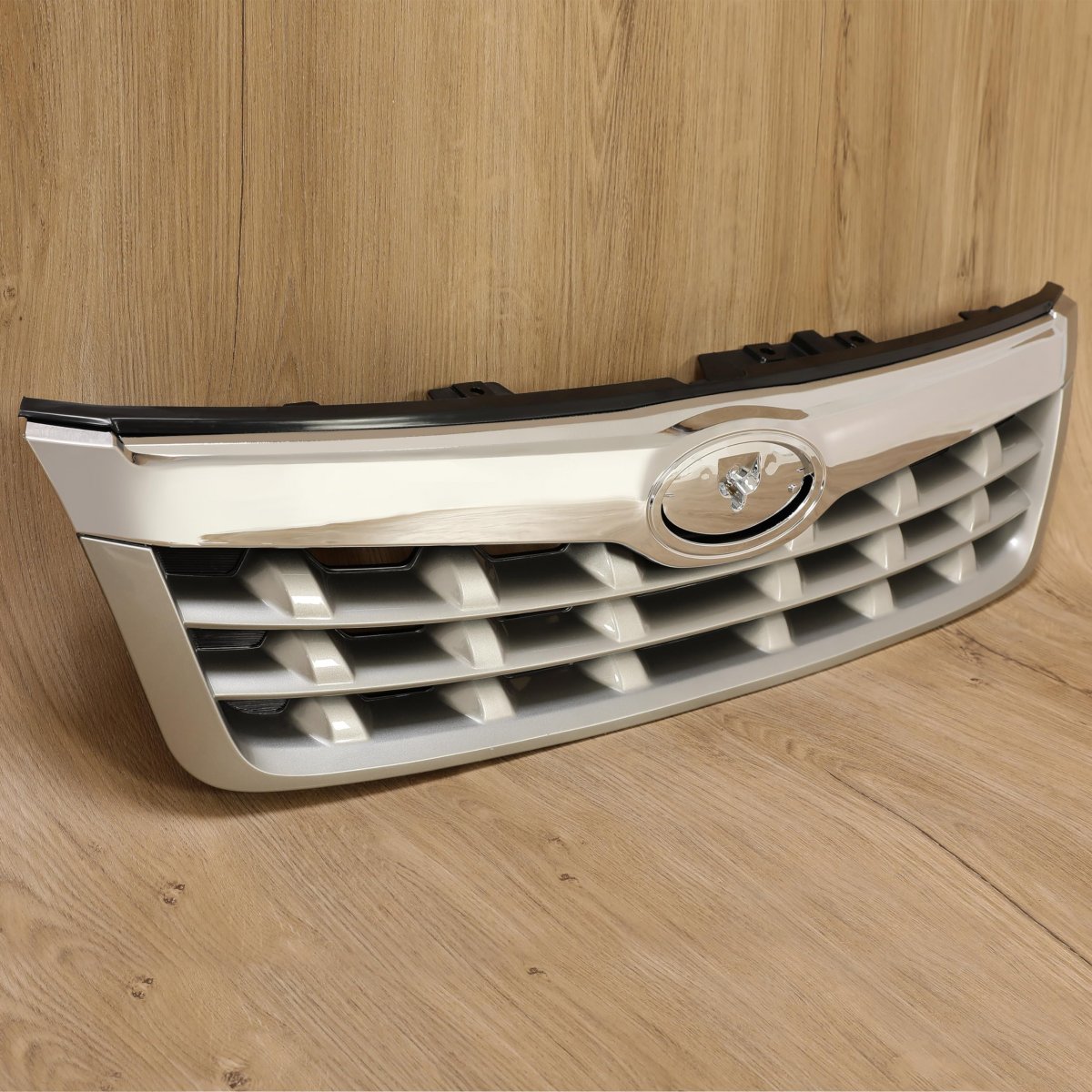 Front Grille Grill For 2011-2013 Subaruester Replacement For 91121sc040 Su1200149 Chrome Bumper Upper Hood Silvery