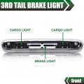 G-plus Led Third Brake Light Compatible With 07-14 Chevy Silverado Gmc Sierra 3rd Bar Cargo Type X Clear Lens Black Housing
