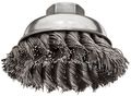 Weiler 13156 3-1 2 Single Row Knot Wire Cup Brush 023 Steel Fill 5 8 -11 Unc Nut 