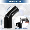 X Autohaux 45 Degree 2 0 Inch To 5 Id 4ply Car Elbow Reducer Silicone Hose Coupler Intercooler Tube Intake Piping Black 51-63mm