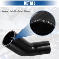 X Autohaux 45 Degree 2 0 Inch To 5 Id 4ply Car Elbow Reducer Silicone Hose Coupler Intercooler Tube Intake Piping Black 51-63mm