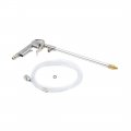 Silver Tone Metal Car Long Nozzle Engine Cleaning Gun Sprayer W Rubber Hose 