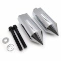 Httmt- Chrome Spike Frame Sliders Crash Protector Compatiable With Yzf R1 2004-2006 P N Mt290-001-cd