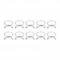 Uxcell Fuel Line Hose Clips 10pcs 25mm Id Fit 26 5-27mm Od 304 Stainless Steel Water Pipe Air Tubing Spring Clamps For