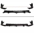 Painted Gloss Black Replacement Shark Fin Rear Bumper Diffuser With Corner Spats Extensions Compatible For 2019-2023 Bmw G05 X5