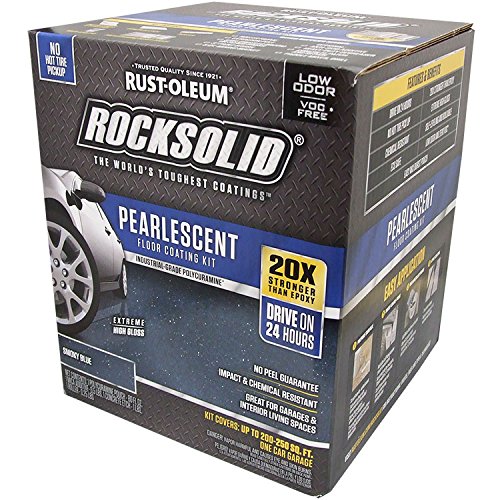 Rocksolid Pearlescent Floor Coating Smoky Blue 80oz Kit