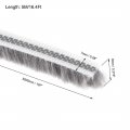 Uxcell Brush Weather Stripping 5m 16 4ft Card-slot Seal Strip Pile Weatherstrip Sweep Elastic For Door Window 7x8mm Wxh