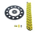 Kawasaki Kx250f 2004 2005 Yellow Chain And Sprocket Kit Steel Front Rear Sprockets 13 47 Tooth 114l Non O Ring