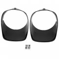 Hecasa Pair Headlight Bezel Compatible With 1978-1981 Chevy Chevrolet Camaro Z28 Headlamp Trim Driver Passenger Side Black Abs