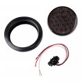 Astra Depot Combo 10pcs 6 Red 4 Amber Round 24-led Tail Light With Rubber Grommet Plug Stop Brake Running Turn Signal Parking
