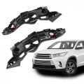 G-plus Front Bumper Bracket Driver And Passenger Side Compatible With Highlander Hybrid Le 2017 Limited 2019 Xle 2018 Black