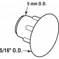 Prime-line Ep 16051 Shelf Peg Hole Caps 5 Mm Diameter Plastic Construction White Push-in 20 Pack
