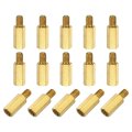 15pcs Male To Female Thread Spacer Screws M5 X 15mm 7mm Brass Hex Standoff Pcb Motherboard For Drone Quadcopter Computer And 