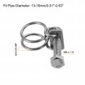 Uxcell 6pcs Double Wire Hose Clamp 13-16mm Adjustable Stainless Steel Clips With M6 Bolt For Dust Collection Pump Pipe