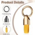 Car Key Chain Clip Zinc Alloy Leatherchain Fob Holder Keychain Key Rings Detachable Decoratives For Women Men Gold Yellow