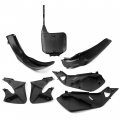 Hecasa Full Black Motorcycle Plastic Kit Compatible With 1997 1998 1999 Honda Cr250 Cr250r